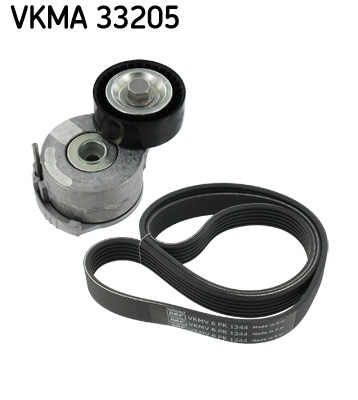 SKF VKMA 33205 Hosszbordásszíj+ görgő, szíjkészlet